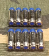 10MM SNAP CAPS  SET OF 10, BLUE AND NICKEL, REAL 200gr WEIGHT!!!