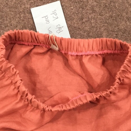 Skirt Girl 8 100% Linen Maxi Pink Ruffle Tiered Pull On Boho Mom and Pop's Kids - Picture 6 of 10