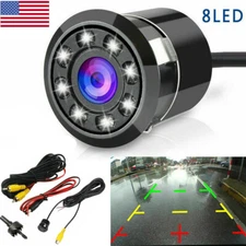 170° CMOS Car Rear View Backup Camera Reverse 8 LED Night Vision Waterproof