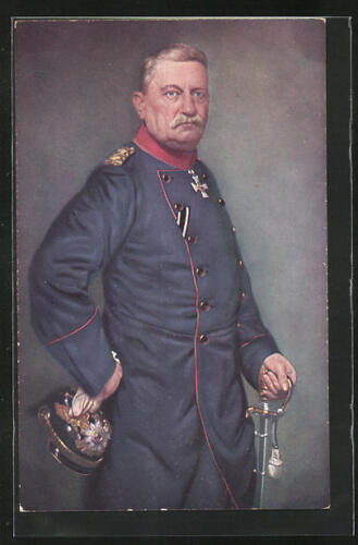 AK Generaloberst von Bülow in Uniform mit Pickelhaube und Bajonett  - Foto 1 di 2