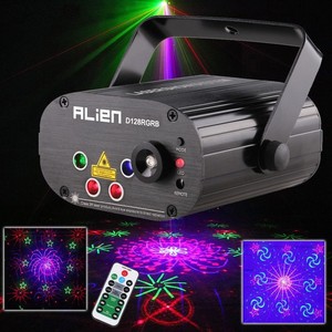 Rgb Dj Laser Projector Stage Lighting Effect Remote 128 Pattern Disco Show Light Ebay