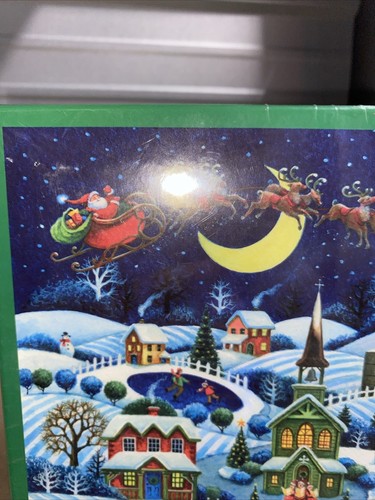 New Sealed Brother ❤️ Sister Christmas Party Oversized 500 Piece Puzzle Village - Picture 10 of 11