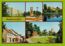 07-C203 cartolina Salzwedel città anseatica Altmark nuove costruzioni torre dell'acqua Anhalt