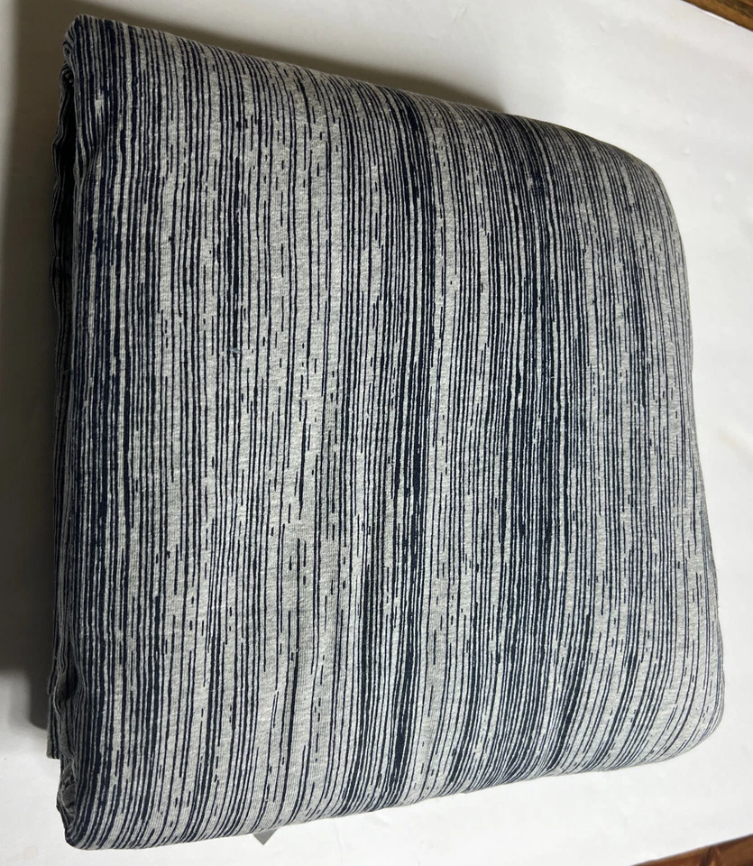 Funda nórdica Restoration Hardware rayas envejecidas doble gris/azul marino NUEVA $179 Foto 4 de 4