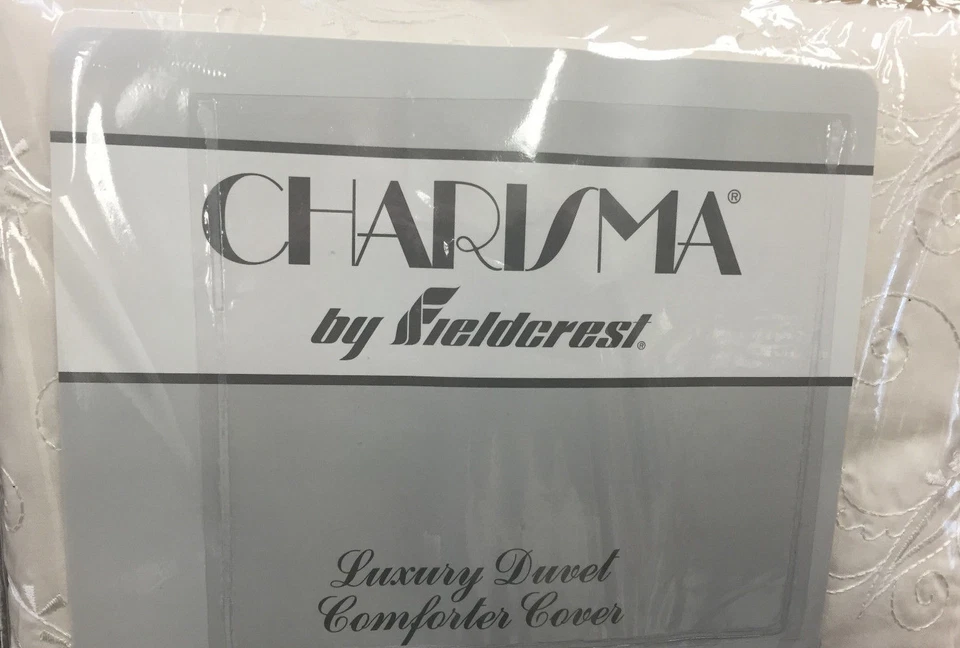 Charisma Jules Mini Duvet Set, King Size 106" x 94", Color Parchment Made in USA - Image 3 of 4