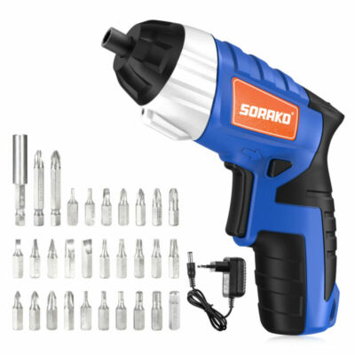 Electric Screwdriver 6Nm Rechargeable Cordless Drill Set Power Tools DIY 1300Ah