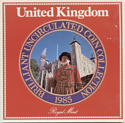 ROYAL MINT UNITED KINGDOM BRILLIANT UNCIRCULATED 1985 SEVEN COIN