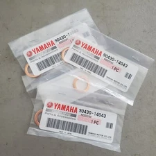 4PC Washer  90430-14043 Crankcase Crank Case Oil Drain Plug Copper Gasket YFM125
