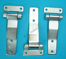 3 x Zinc Plated Steel Door Hinge RAISED BLADE for Trailers & Horse Box  #7110ZP