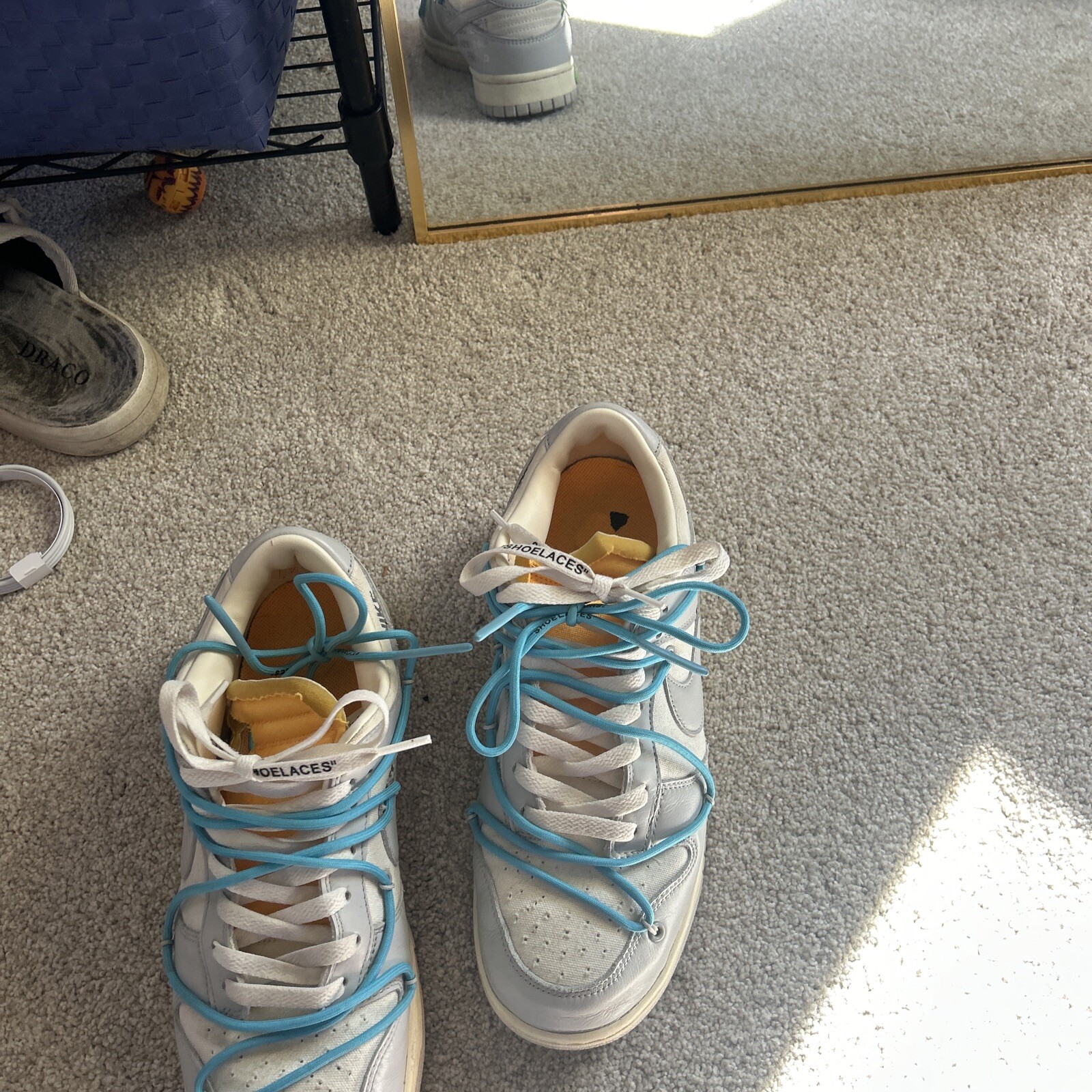 OFF WHITE X NIKE Taglia 10 Nike Off White x Dunk Low lotto 02 di 50