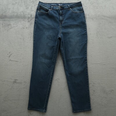 Style Co Jeans Women's 16 Blue High-Rise Straight Leg Pants 