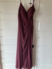 Mori Lee Madeline Gardner Prom Dress A-line Satin Plum Sz 10
