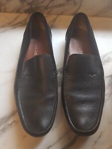 Black a.testoni Mens Leather Shoes 