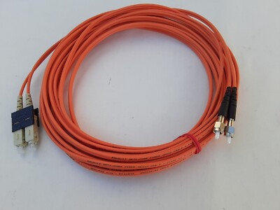 US  MADE  SMA to SC  Multimode  62.5/125  Fiber Optic cable 4M