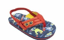 Wonder Nation Toddler Boys Beach DINO SHARK Flip Flops Sizes 5/6 7/8 11/12