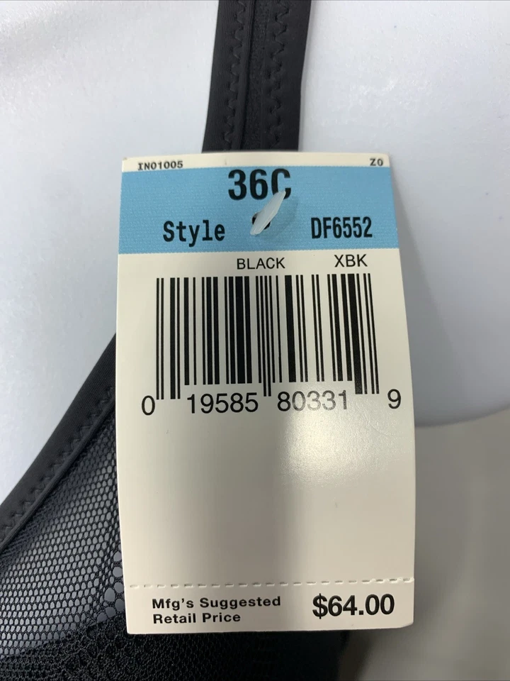 Cuerpo de control firme ultraligero Bali para mujer estilo más breve encaje DF6552 talla 36C negro Foto 3 de 4