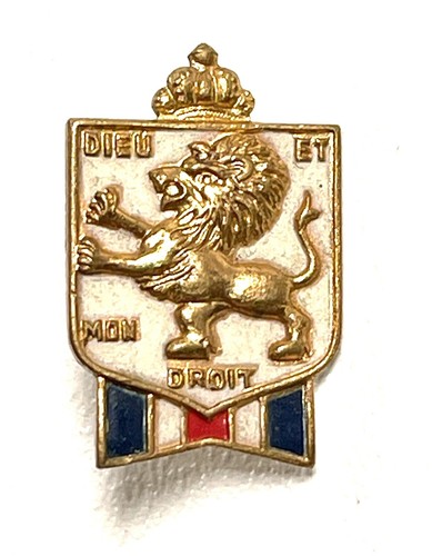 Vintage WWII War Relief Bundles For Britain Dieu Et Mon Droit Collector Pin