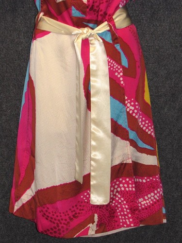 DIANE VON FURSTENBERG Colorful Abstract Pattern Shift Dress SZ 6 - Picture 3 of 8