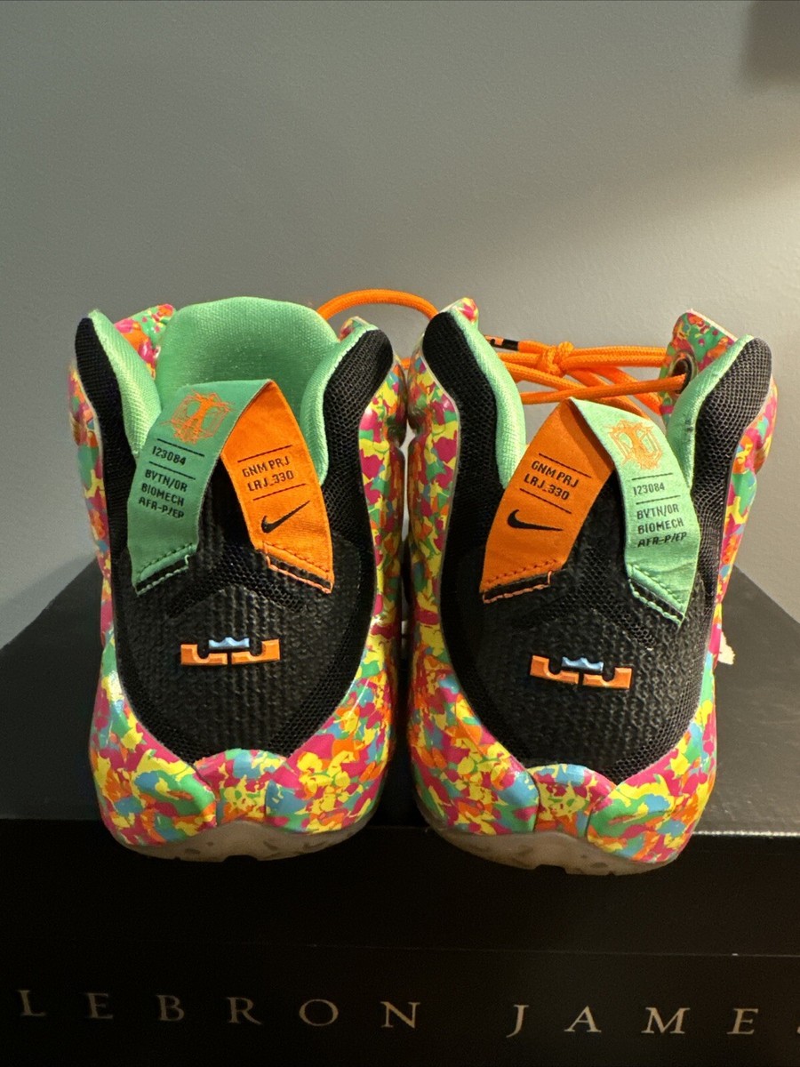 Nike LeBron 12 Fruity Pebbles GS Shoes Size 6.5 Y 685181-008