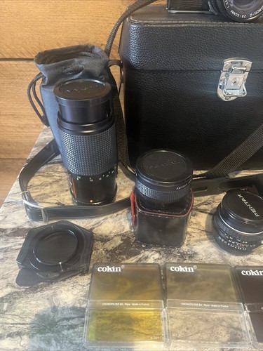 Pentax ME Super Spiegelreflexkamera & SMC Pentax-m Objektiv 50 mm Cosina 80–200 mm + Extras - Bild 7 von 24