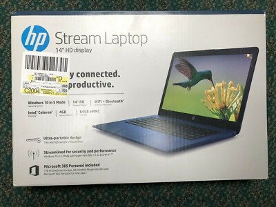 New HP Stream 14.0'' Intel Celeron N4020/4GB/64GB eMMC new Free Shipping!