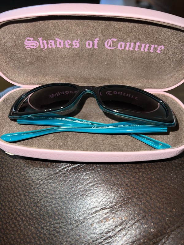 JUICY COUTURE RECTANGULAR FULL RIM DESIGNER EYEGLASSES FRAMES 54-16-130 CASE