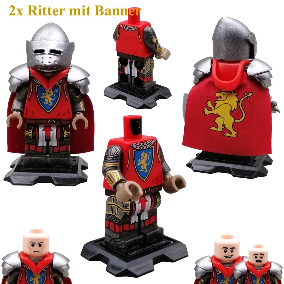 Figuren Set Haus Löwenherz V2 veredelte LEGO® Löwenritter v. Custom Brick Design - Bild 4 von 4