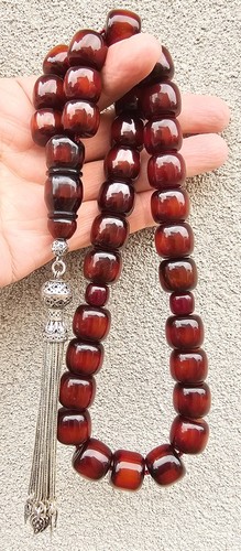 Amber Bakelite Tasbih سبحة | Prayer Beads | Misbaha Subha Tasbeeh Worry Beads
