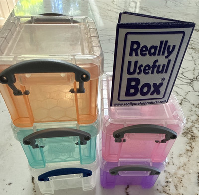 Authentic Really Useful Boxes .07L  Rainbow 5pk. Mixed Colors