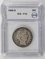 1900-O Better Date Barber Half Dollar, ICG F 12