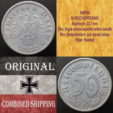 50 Reichspfennig 1940 A - Pièce Allemagne avec croix gammée - KM# 96 - (#519)