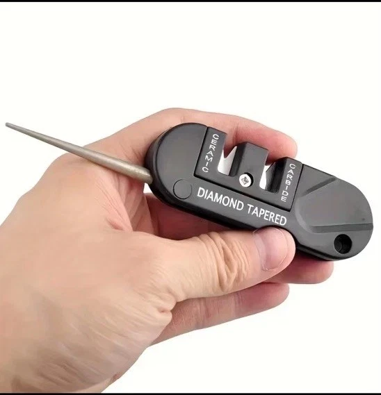 knife sharpener 4-in-1 Portable Knife Sharpener With Diamond Cone Rod Heavy Duty
Opens in a new wind