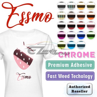 Essmo  Chrome Heat Transfer Vinyl HTV T-Shirt 20'' Iron Heat Press Easy To Weed