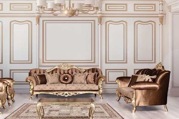 Sofagarnitur 3+3 Sitzer Luxus Garnitur Sofa Sofas Set Barock Wohnzimmer-image