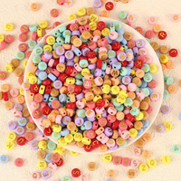1000Pcs Bunt Buchstabenperlen Zum AuffäDeln Acryl Alphabet Perlen Mix A-Z Gold P