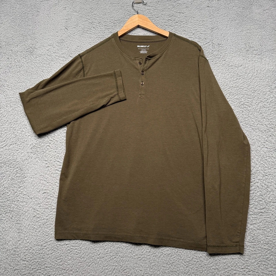 William Rast Long Sleeve Henley Shirt Mens XL Pima Cotton Blend Comfort Casual - Image 3 of 4