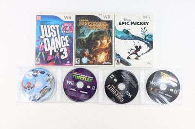 Nintendo Wii Video Game Lot Of 7 Just Dance Mickey TMNT Call Of Duty Tony Hawk