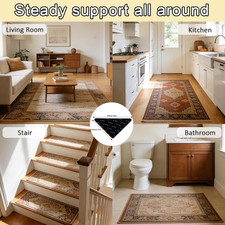 12 Pack Triangle Anti-Slip Rug Grippers Reusable Carpet Holders Prevent Curli...