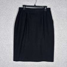 Vintage Pencil Skirt Large Pleated Tweed Pockets Retro Secretary Career Preppy