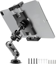 Aluminum Heavy Duty Drill Base Tablet Holder Car Mount Dashboard, 360 Adjustable