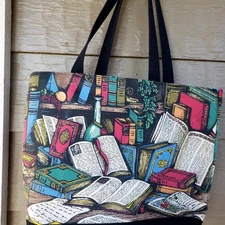 Librarian/Teacher Vintage Books Tote/Shoulder Bag Bags by MIMI