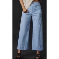 Maeve by Anthropologie The Colette Magic Fabric Crop Wide-Leg Pants Size 28