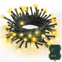 Lichterkette AußEn Batterie, 5M Warmweiß Weihnachtsbeleuchtung Mit Timer