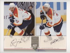 2006 Be A Player Portraits Dual Signature Olli Jokinen Jay Bouwmeester Auto 1t6