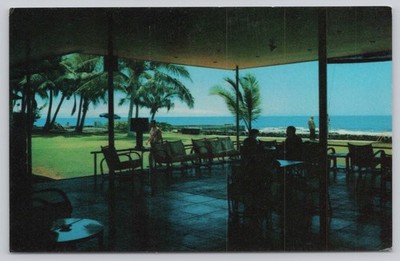 Vintage Kona Inn Lanai Postcard Kailua Hawaii Selithco True Color