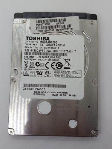 TOSHIBA***MQ01ABF050*** 500GB*** SATA HDD Notebook 2,5'' ZOLL#NFP1713