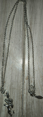 Pilgrim Halskette Silber mit Figuren-Anhänger, Karabinerverschluss, Charm