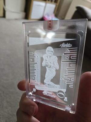 Justin Herbert 2024 Absolute Glass Card Case Hit Extrem Selten! LA Ladegeräte
