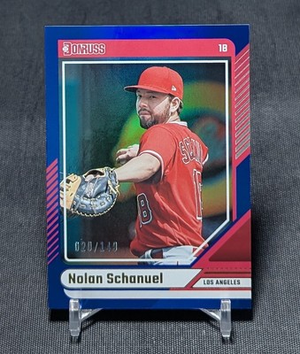 Nolan Schanuel Blue Foil Holo /149 Rookie RC 2024 Donruss  Card #96 LA Angels