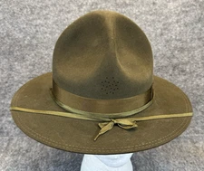 Vintage Boy Scouts of America Campaign Hat 7 3/8 w/ Original 1981 Box